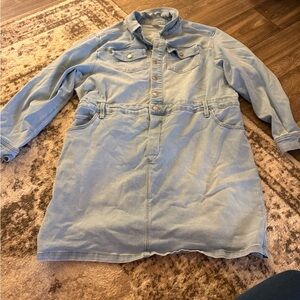 Sky Light Blue Denim Top